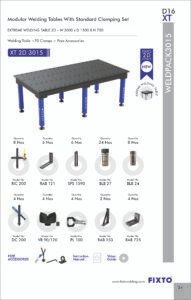 2D Extreme Welding Table with Standard Clamping Set - WELDPACK3015