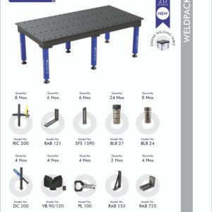 2D Extreme Welding Table with Standard Clamping Set - WELDPACK3015